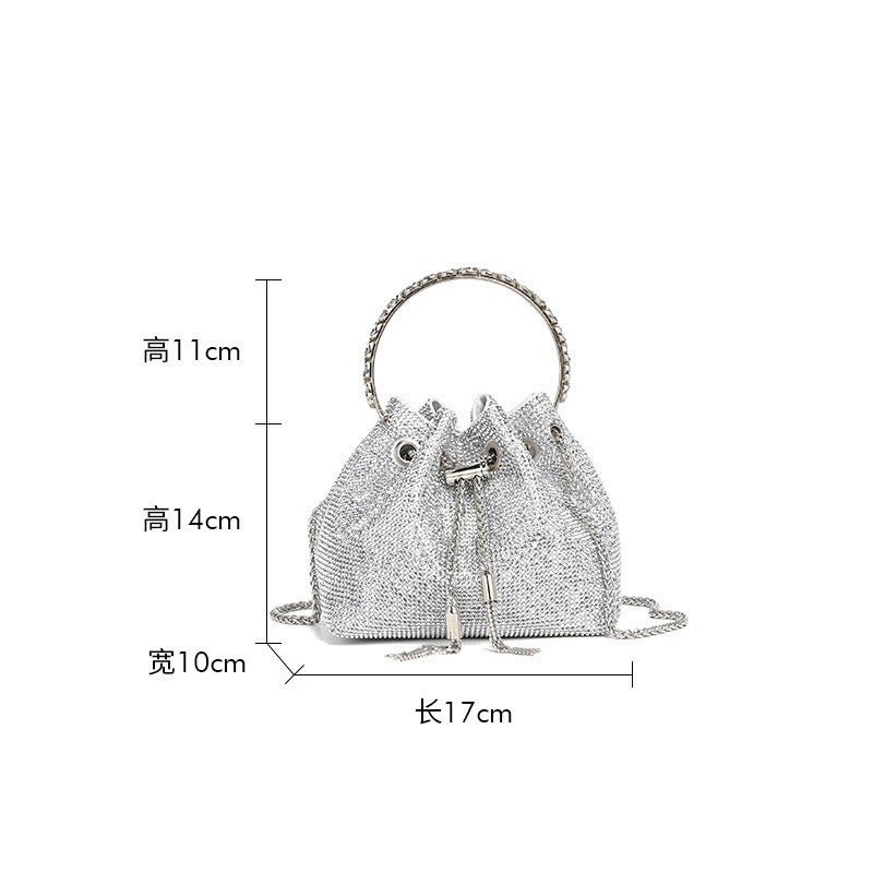 Rhinestone Tassel Diamond Bucket Bag