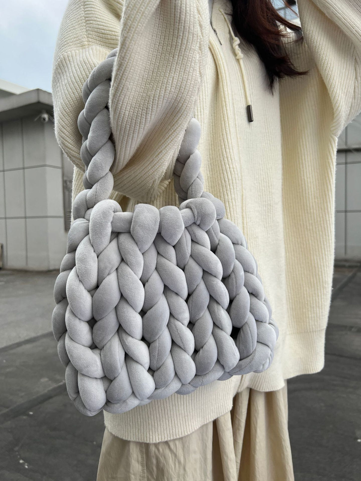 Crystal Velvet Woven Mailman Bag