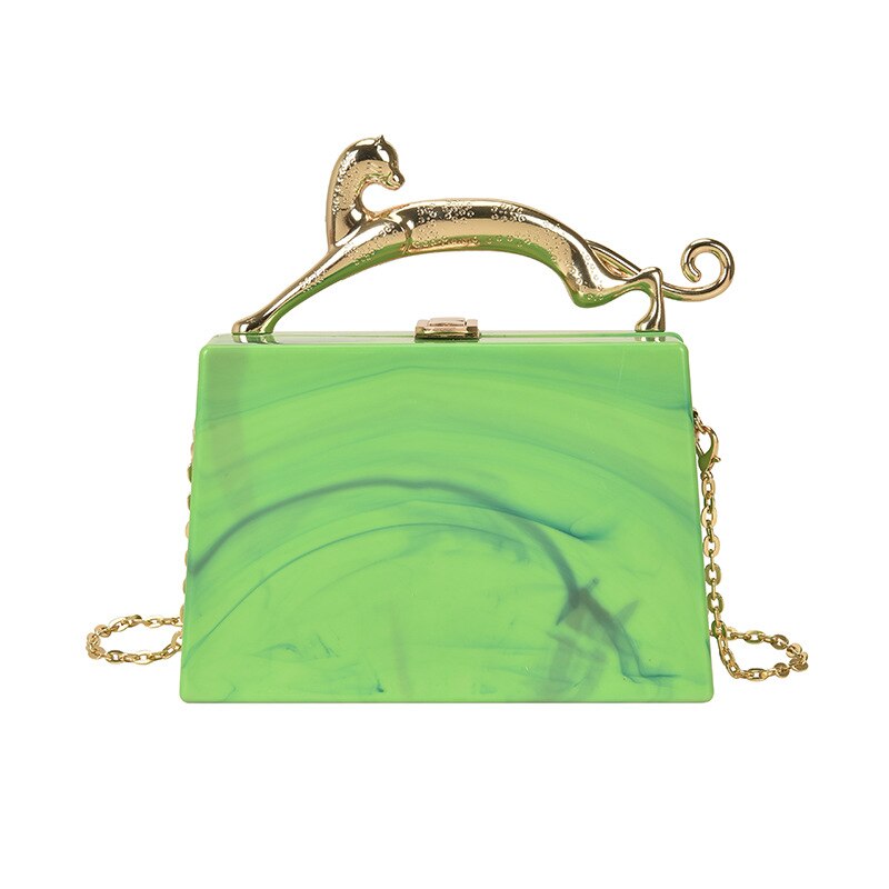 Colorblock Acrylic Box Bag