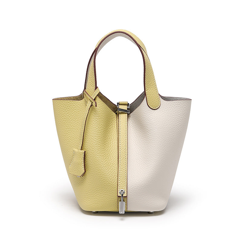 Genuine Leather Bucket Bag