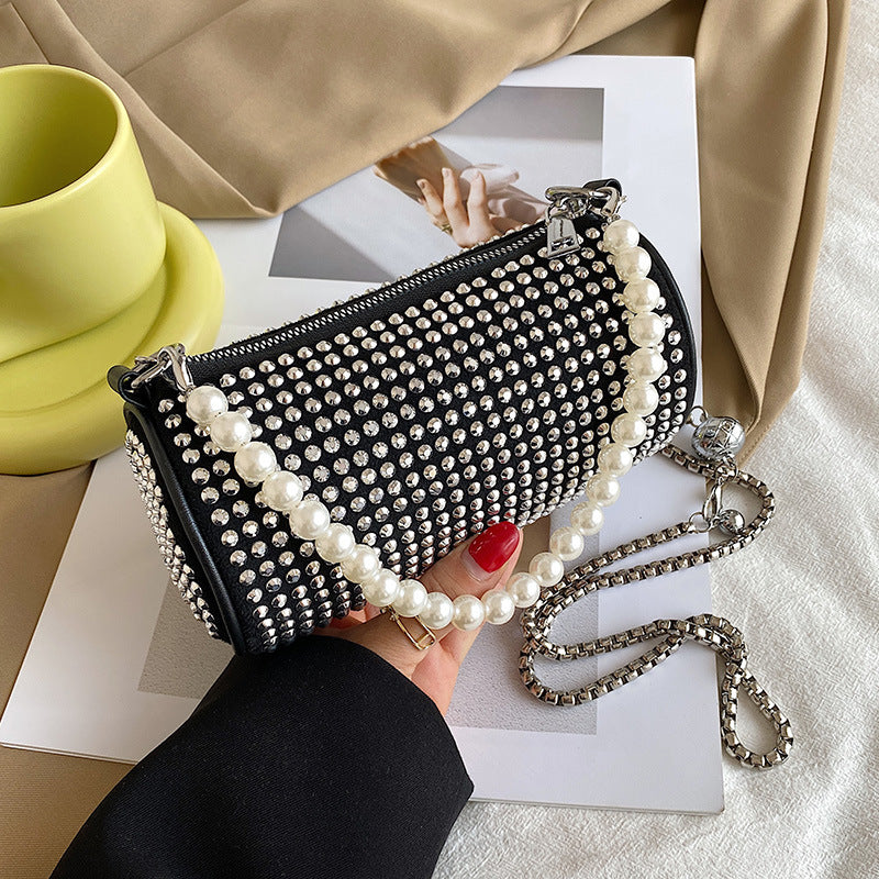 Pearl Cylinder Chain Bag