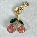 Cherry Crystal Bag Charm Keychain
