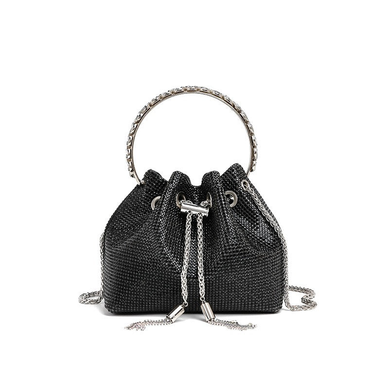 Rhinestone Tassel Diamond Bucket Bag