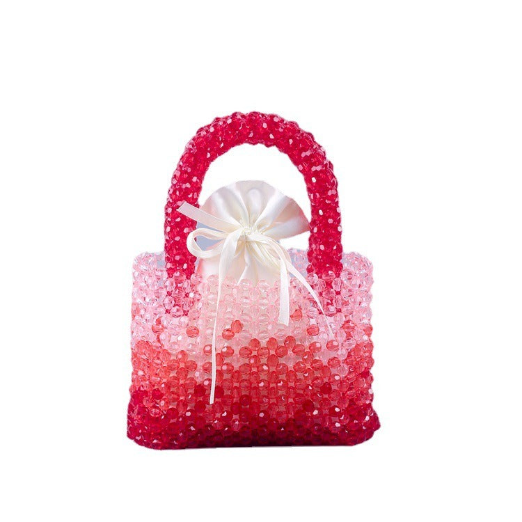 Handmade Crystal Bead Small Square Bag