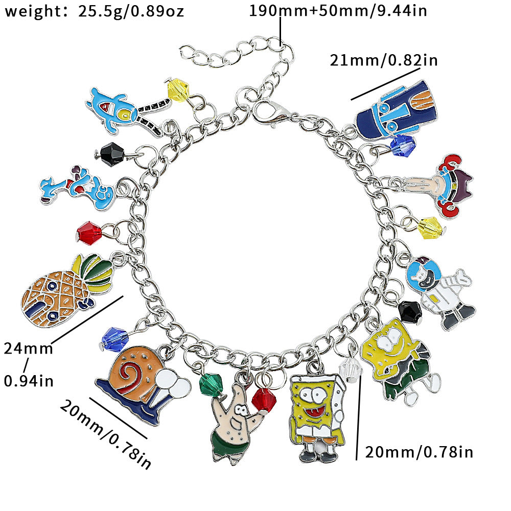 Cartoon Anime Pirate Wang An Rabbit Doll Bracelet Stitch Groot Pendant Bracelet