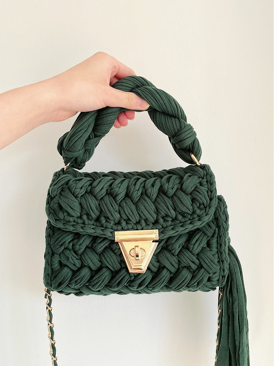 Crochet Tassel Shoulder Bag