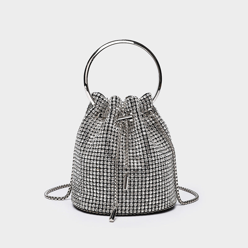 Diamond Rhinestone Bucket Bag