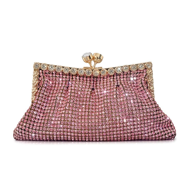 Rhinestone Beaded Chain Evening Purse