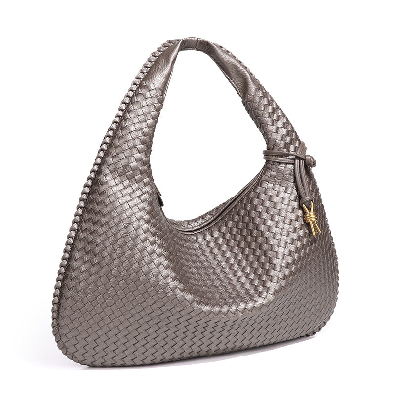 Crescent Woven Shoulder Bag