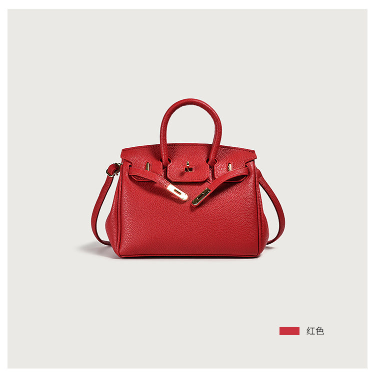 Vegan Leather Top Handle Tote Bag