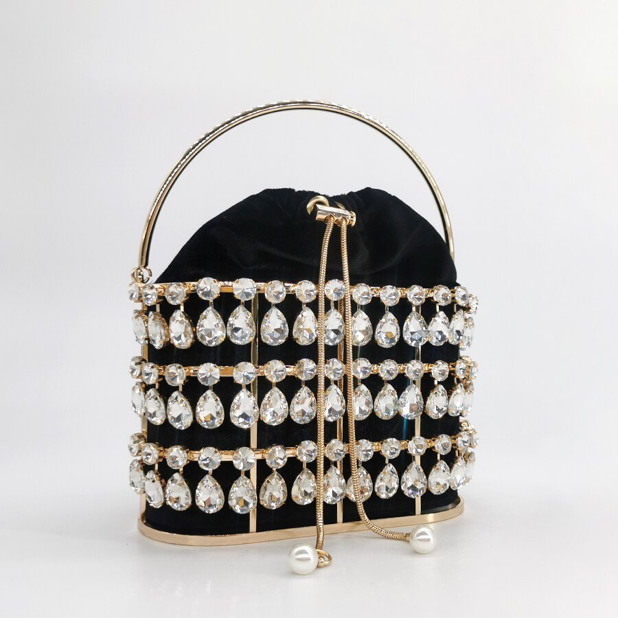 Crystal Velvet Evening Clutch