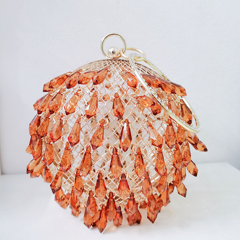 Acrylic Birdcage Waterdrop Dinner Bag