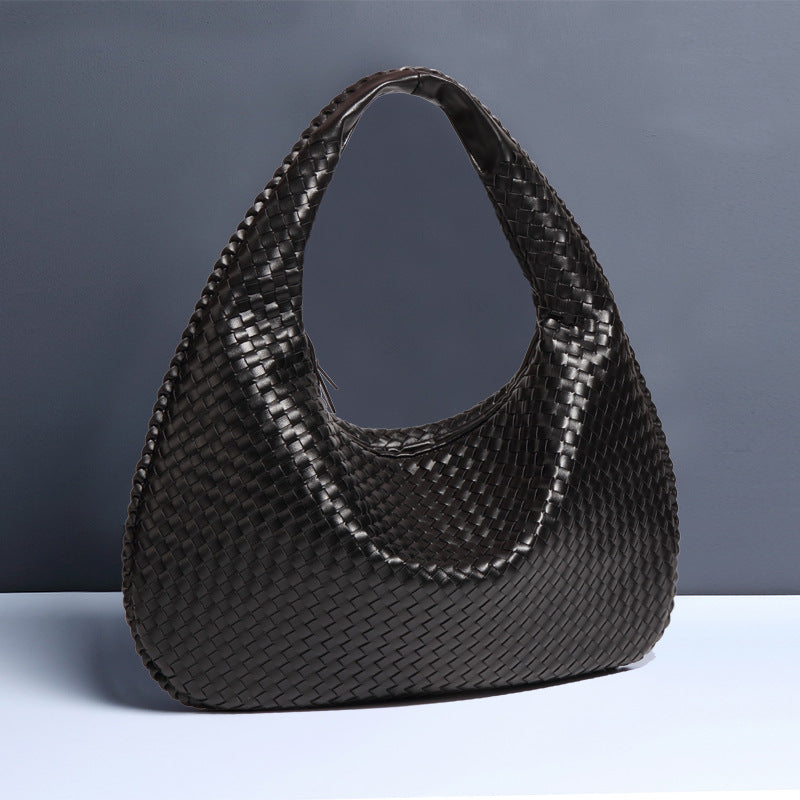 Crescent Woven Shoulder Bag