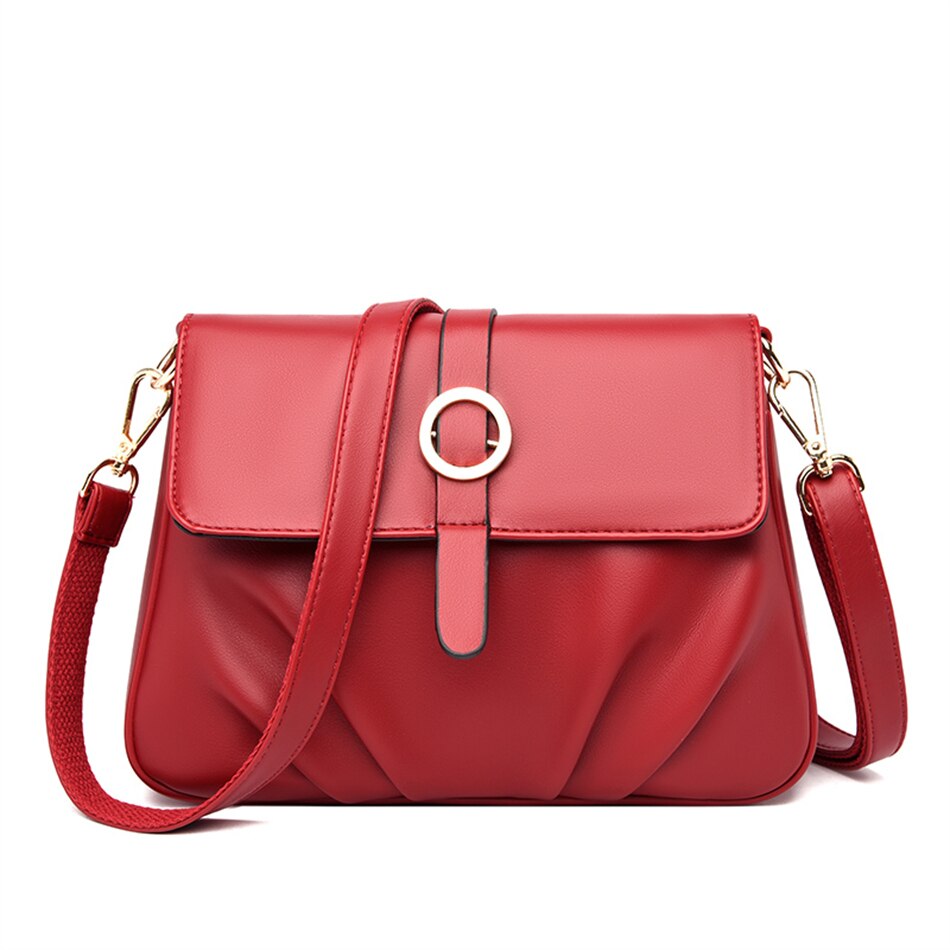 Ruched Leather Crossbody