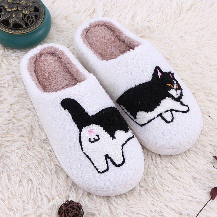 Cute Cartoon Plush Cotton Slippers