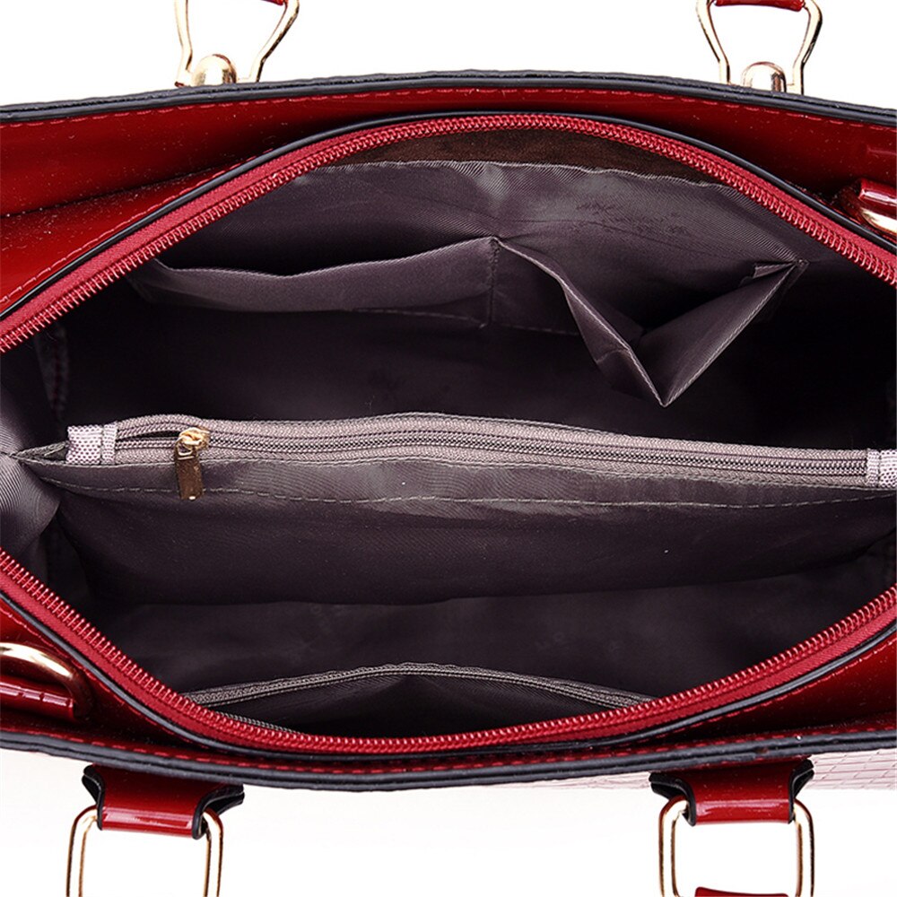 Croc-Embossed Shoulder Bag