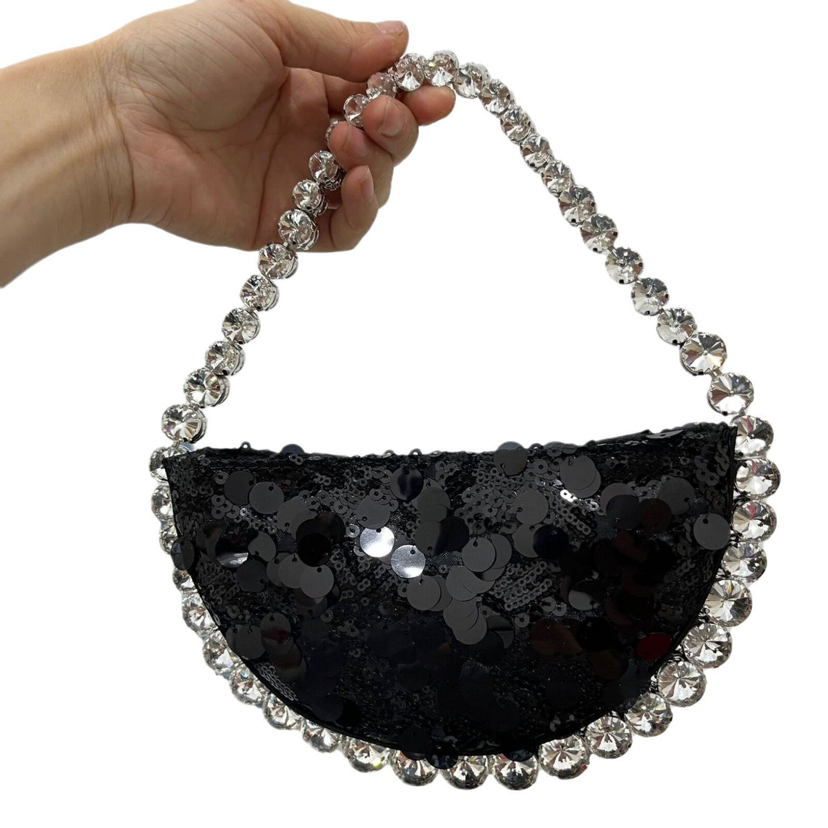 Ultra shiny diamond inlaid underarm bag with rhinestone shoulder bag for carrying