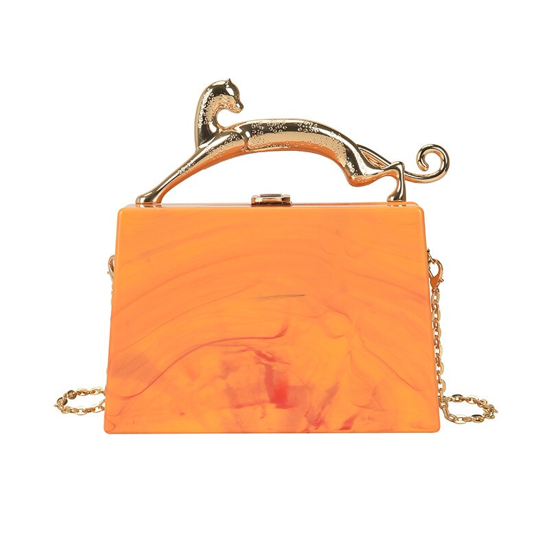 Colorblock Acrylic Box Bag
