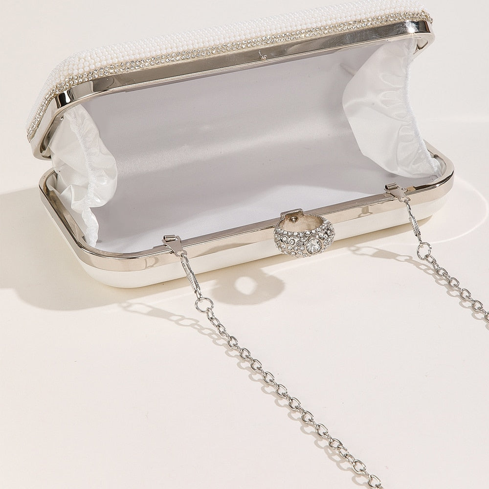 "I Do" Pearl Beaded Bridal Clutch