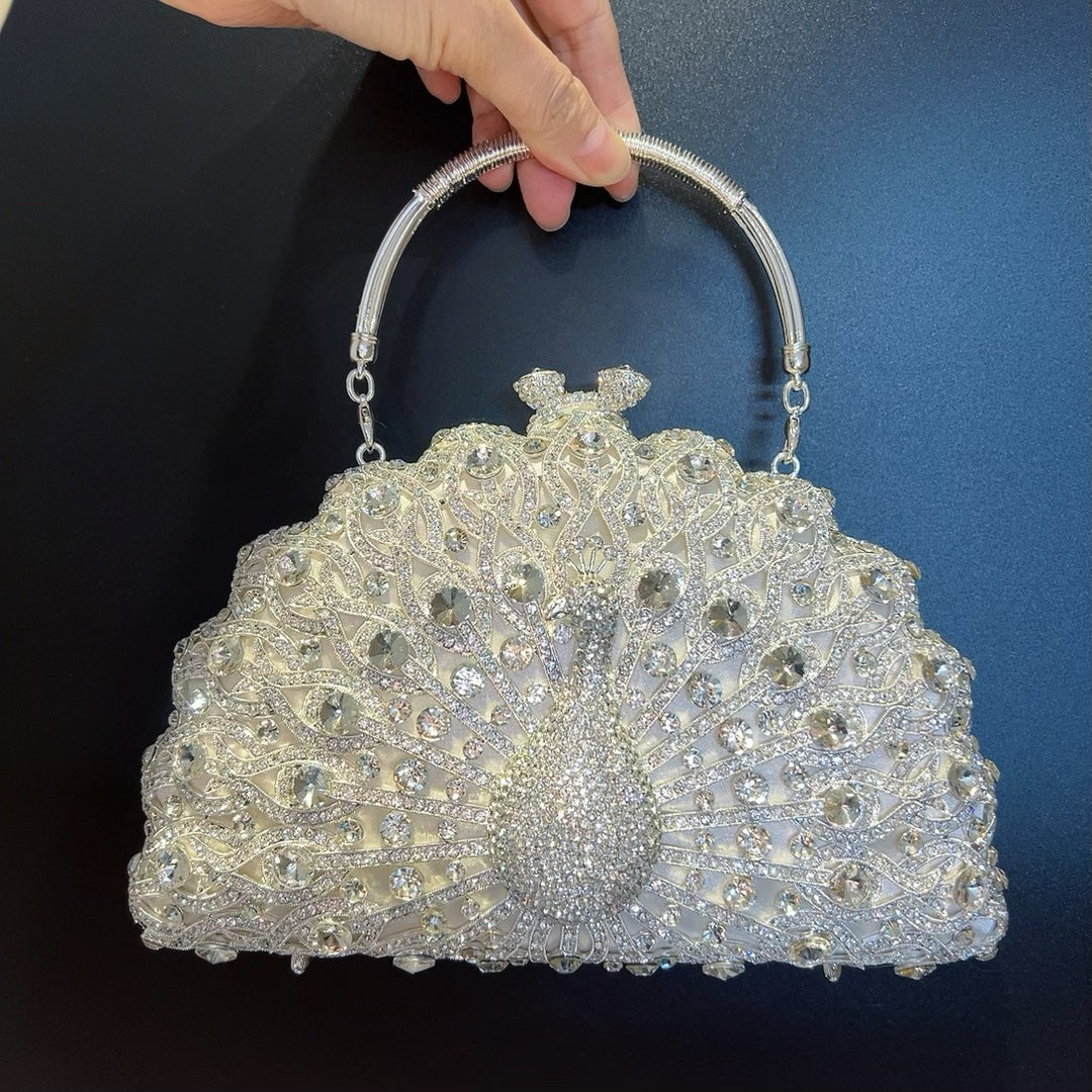 Peacock Diamond Luxury Banquet Clutch