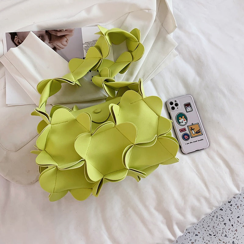 3D Petal Soft PU Underarm Bag