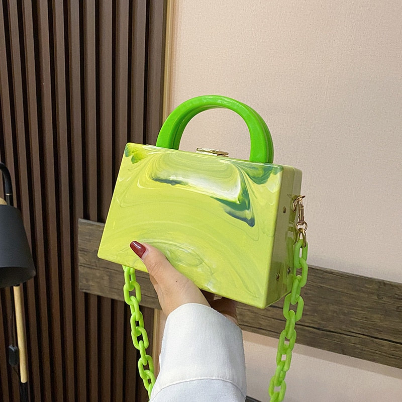 Acrylic Chain Evening Clutch