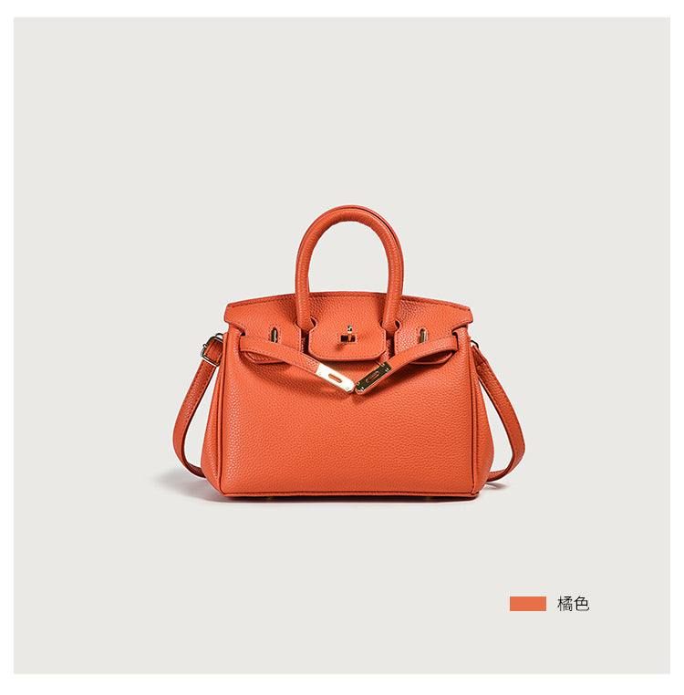 Vegan Leather Top Handle Tote Bag