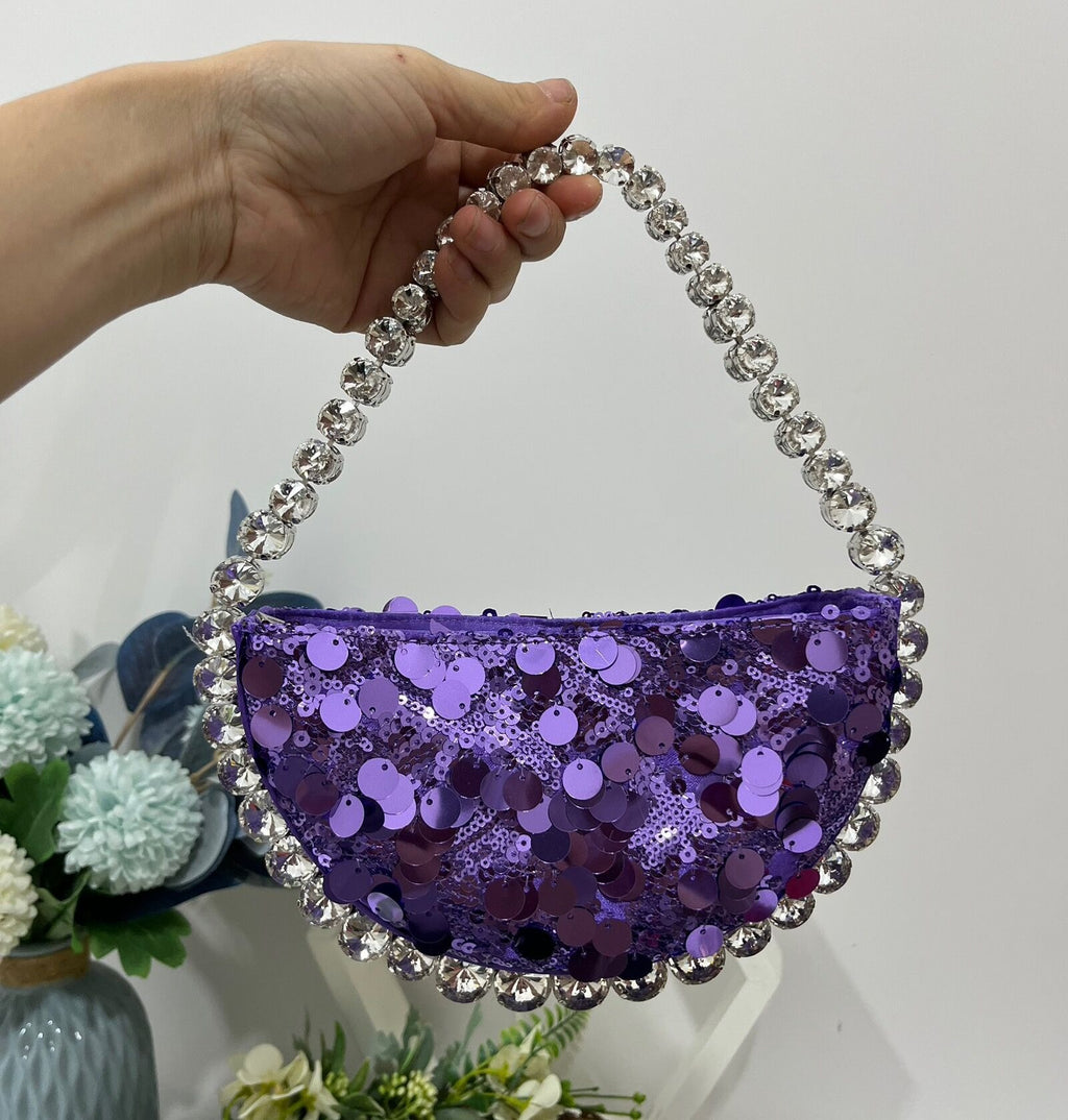 Ultra shiny diamond inlaid underarm bag with rhinestone shoulder bag for carrying
