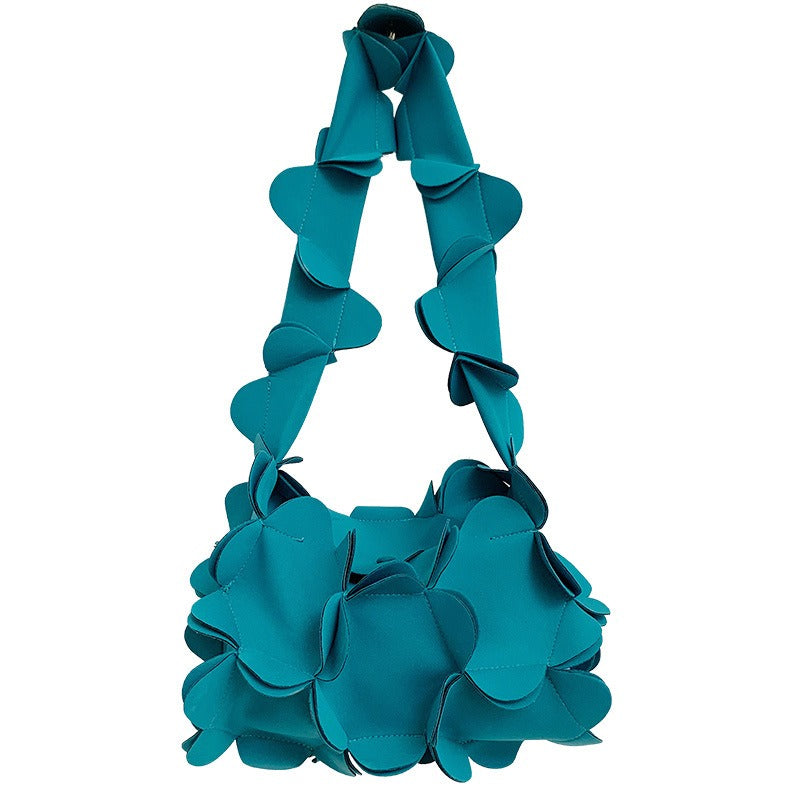 3D Petal Soft PU Underarm Bag