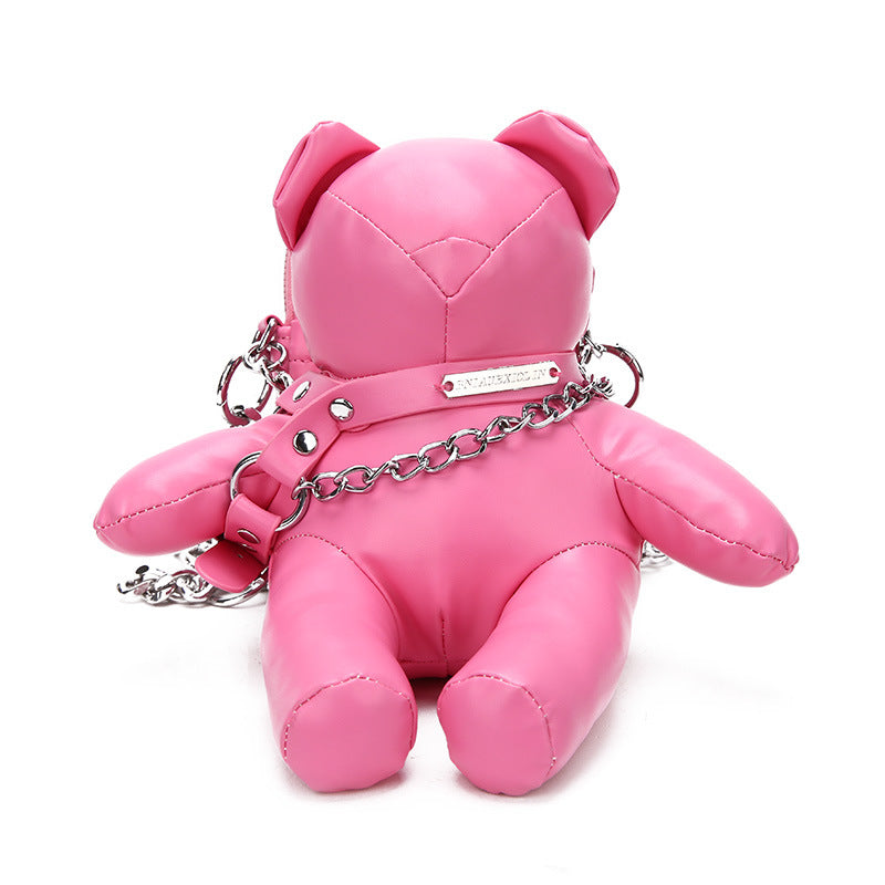 Teddy Bear Doll Chain Crossbody Bag