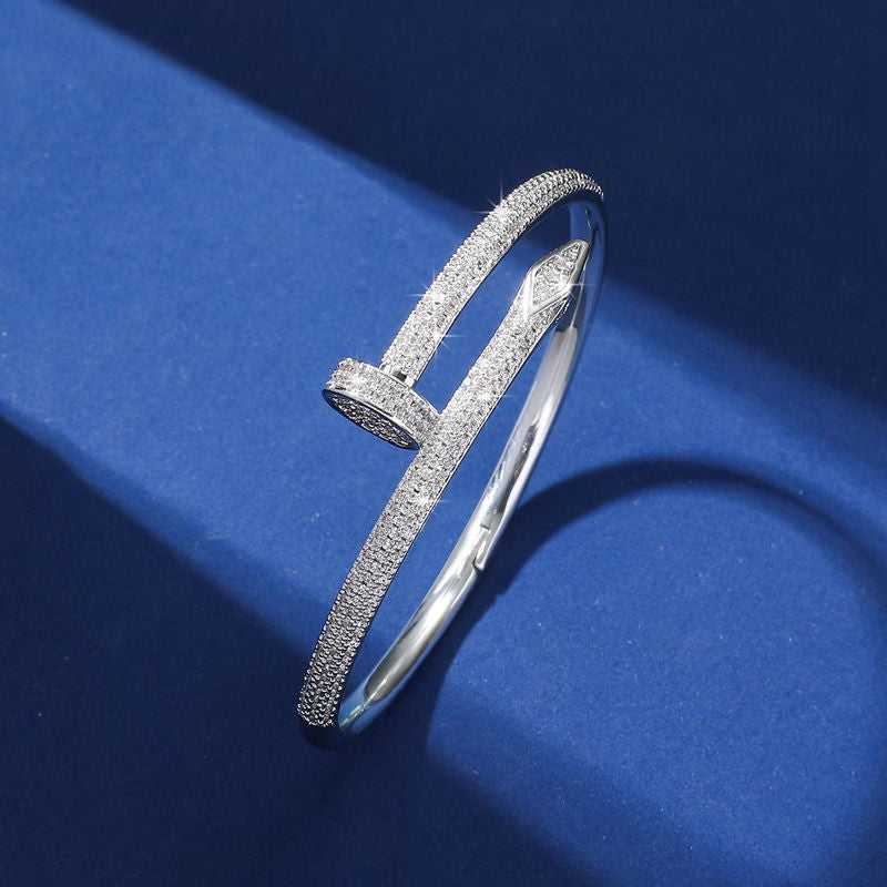 Rhinestone 18K Rose Gold Couple Bracelet