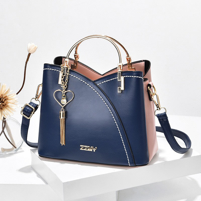 Color Block Bucket Crossbody Bag