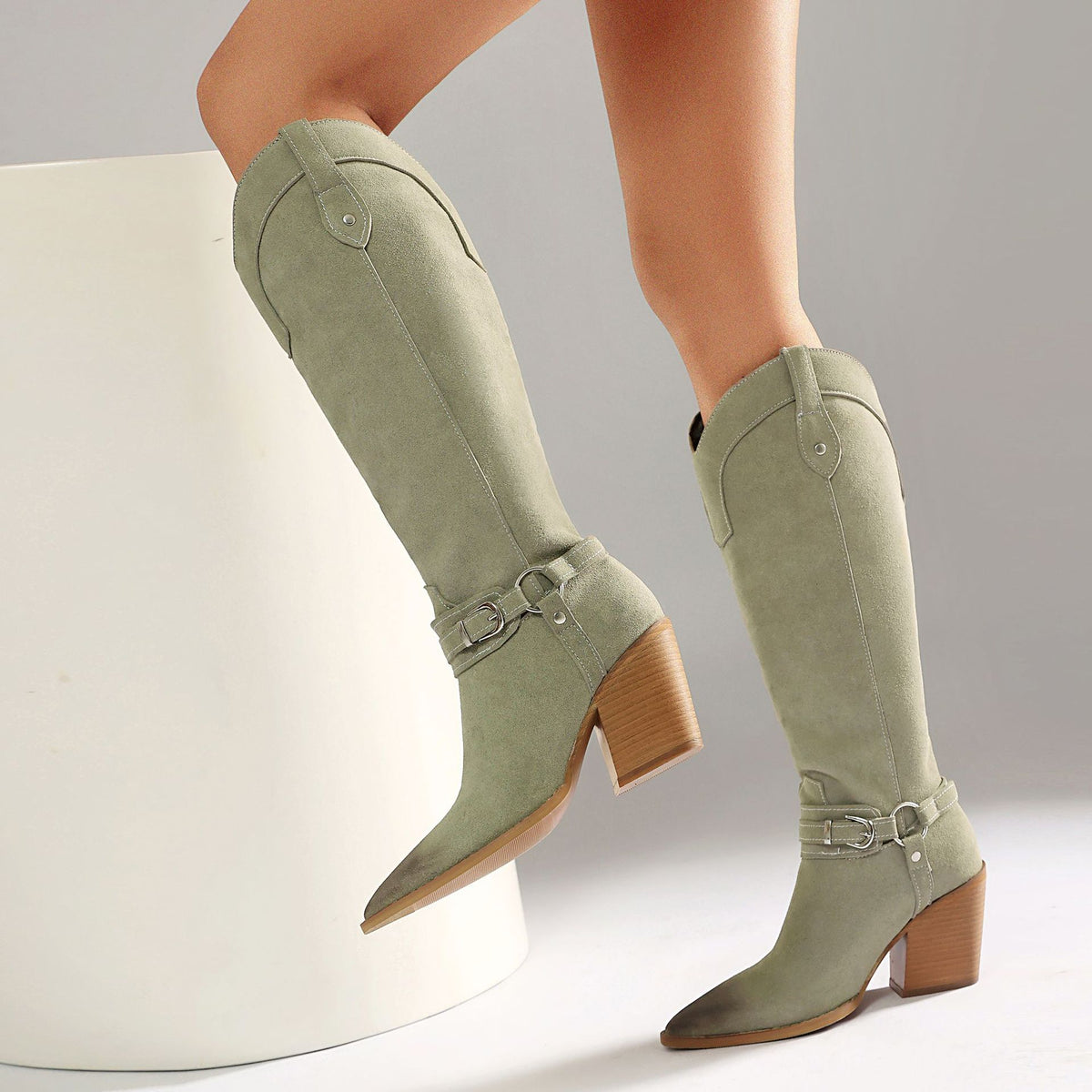 High Heel Thick Sole Western Boots