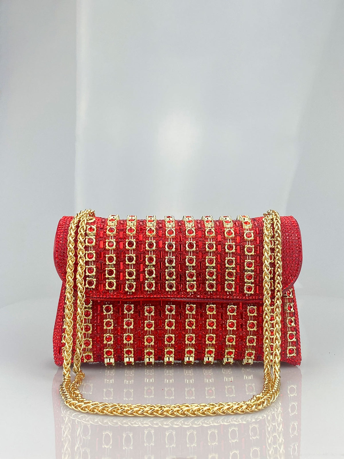 Rhinestone Brooch Evening Clutch