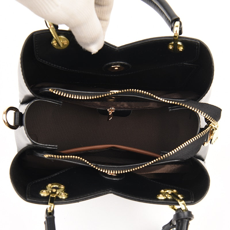 Contrast Stitch Shoulder Bag