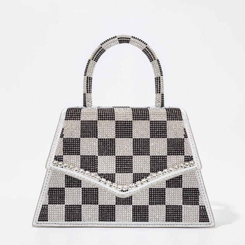 Checkerboard Crystal Clutch