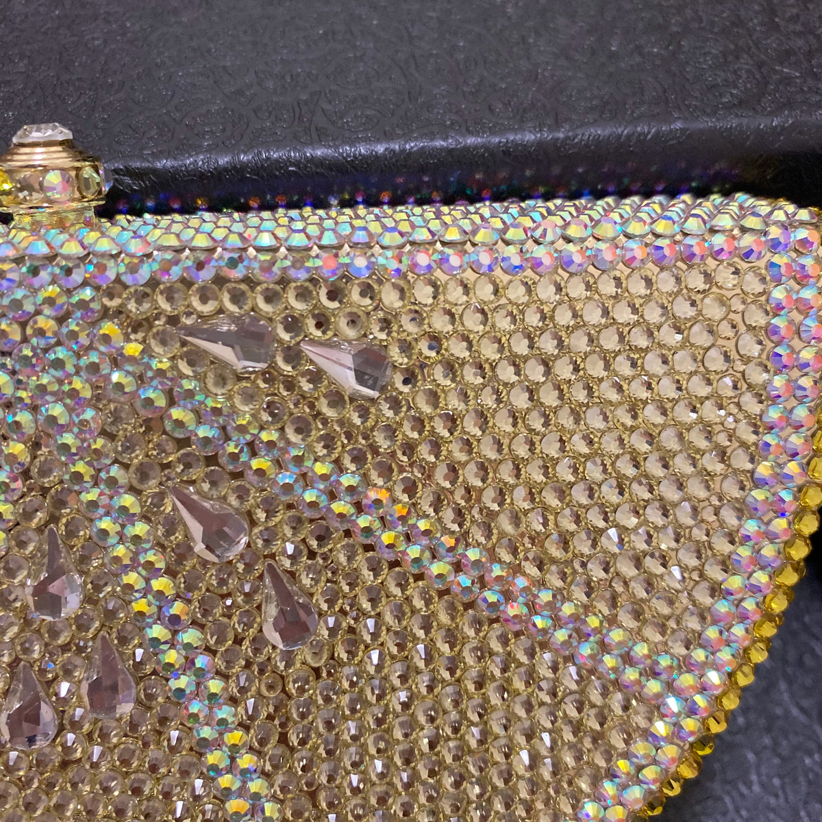 Lemon Shape Rhinestone Chain Evening Purse