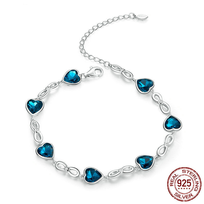 925 silver + platinum plated + Austrian rhinestone