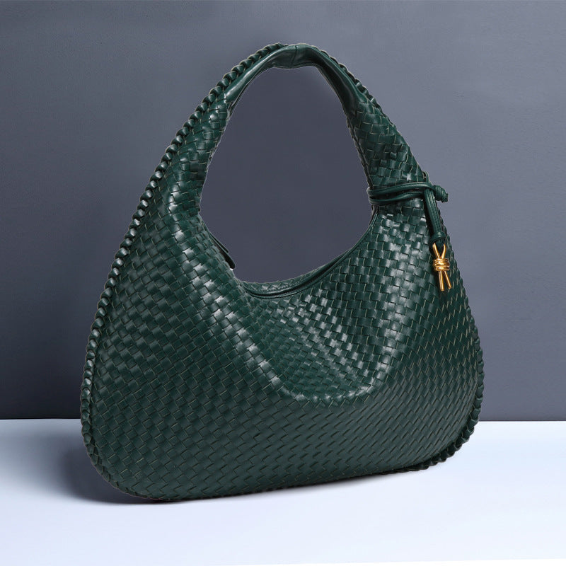 Crescent Woven Shoulder Bag