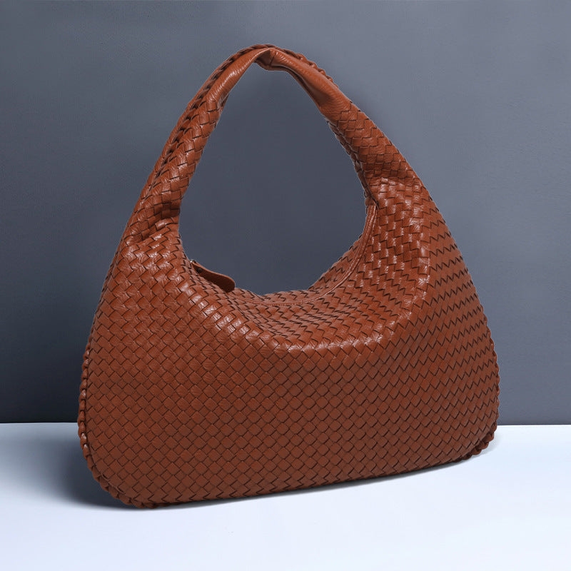 Crescent Woven Shoulder Bag