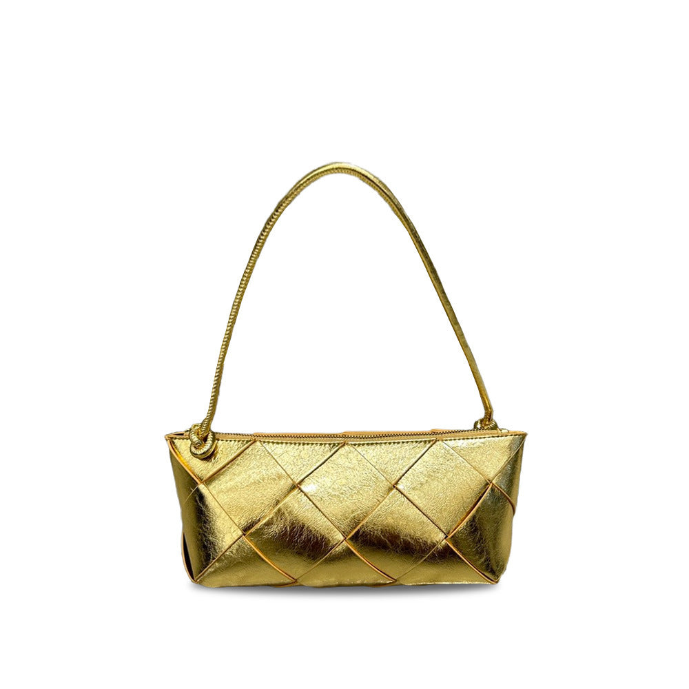 Woven Leather Crossbody Sling Bag