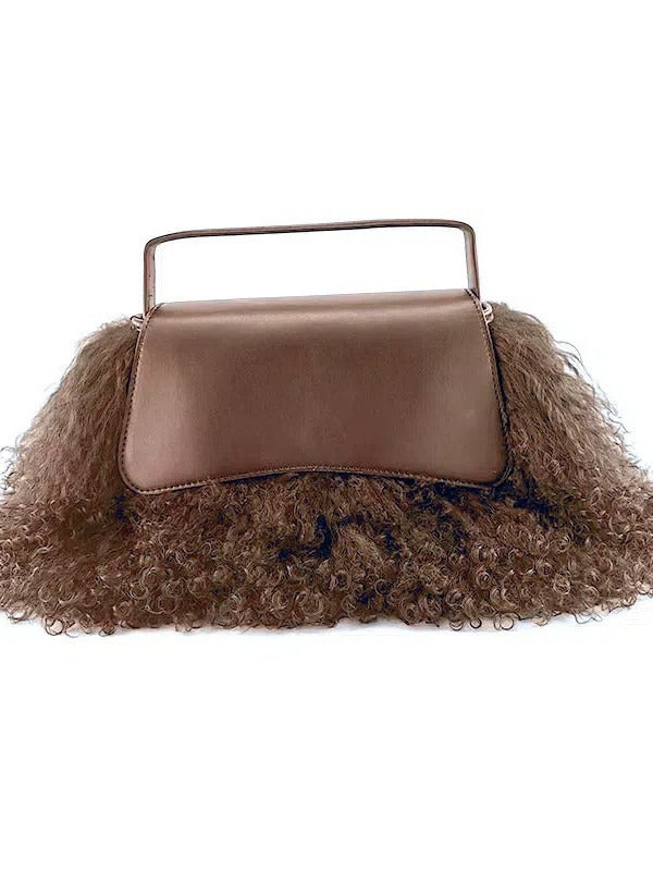 Plush Tassel Crossbody Bag