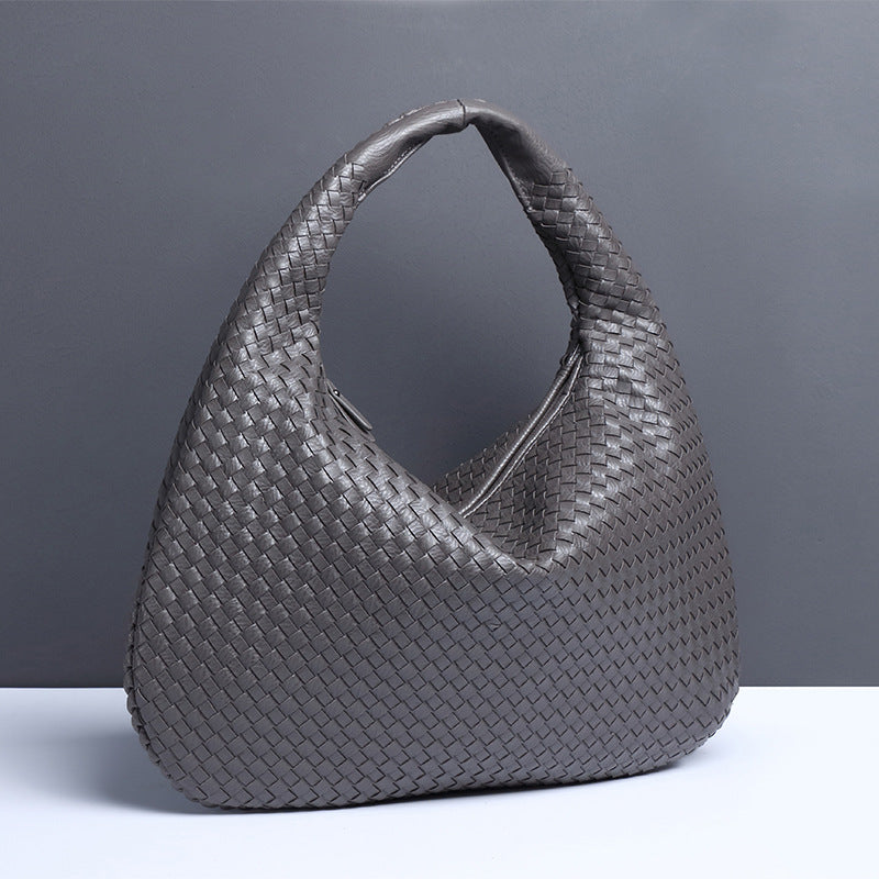Crescent Woven Shoulder Bag