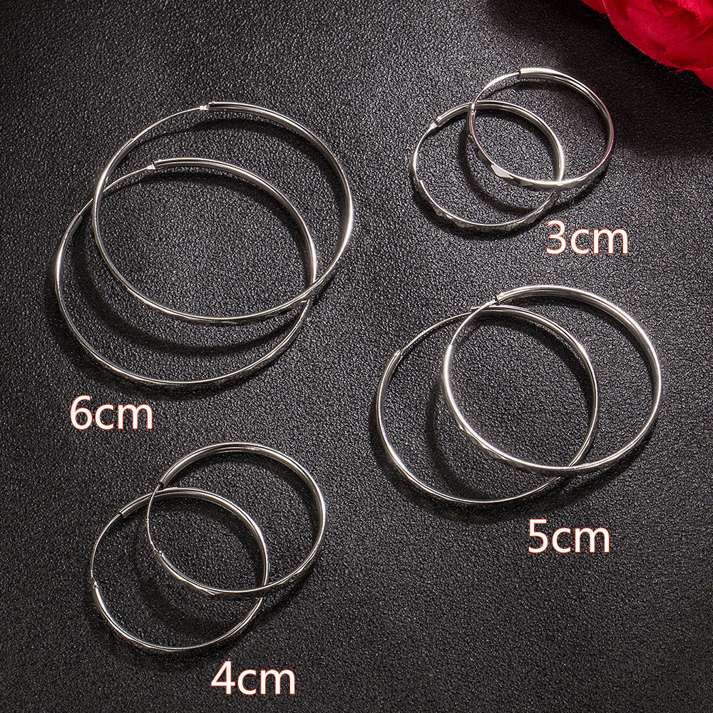 Oversized Rhombus Cut-Out Hoop Earrings