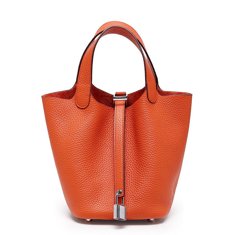 Genuine Leather Bucket Bag