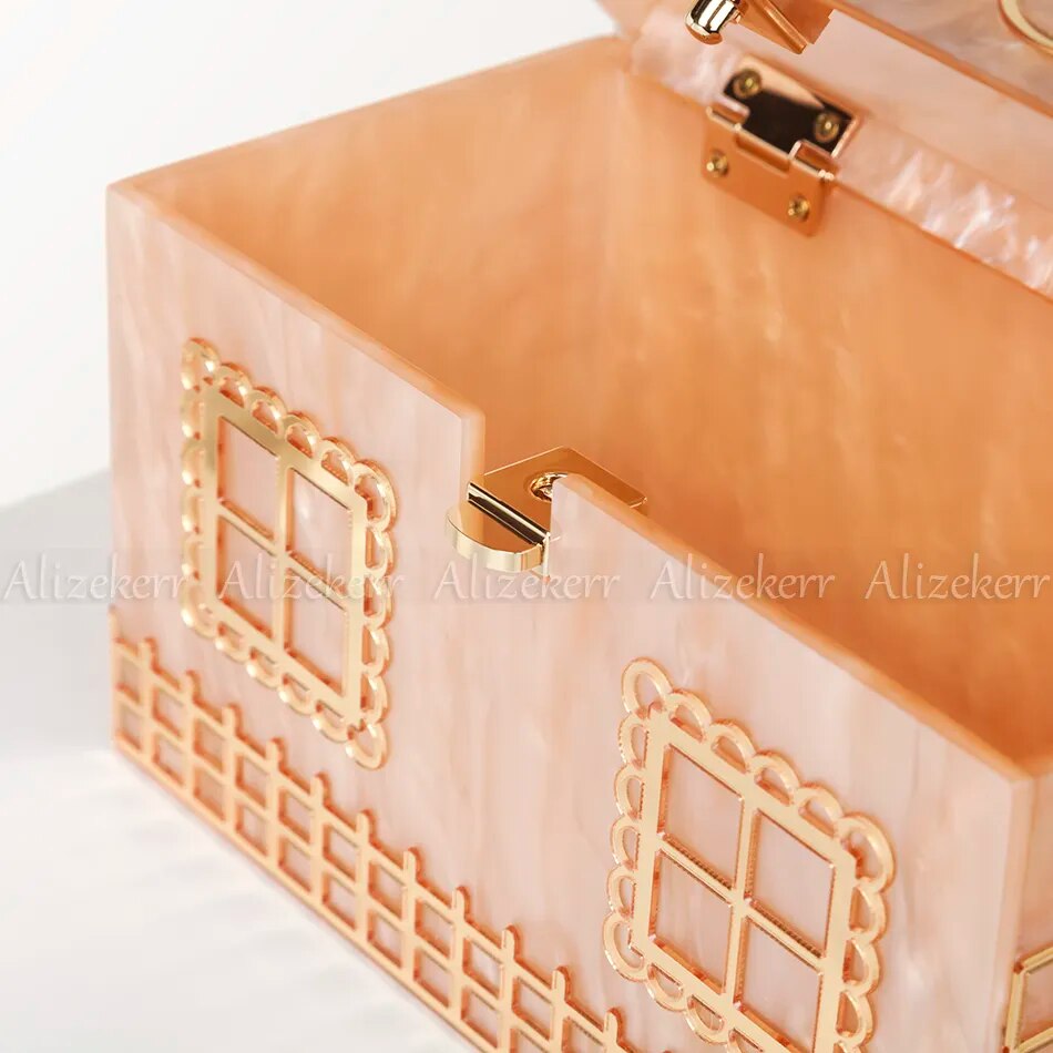 Acrylic House-Shaped Evening Clutch