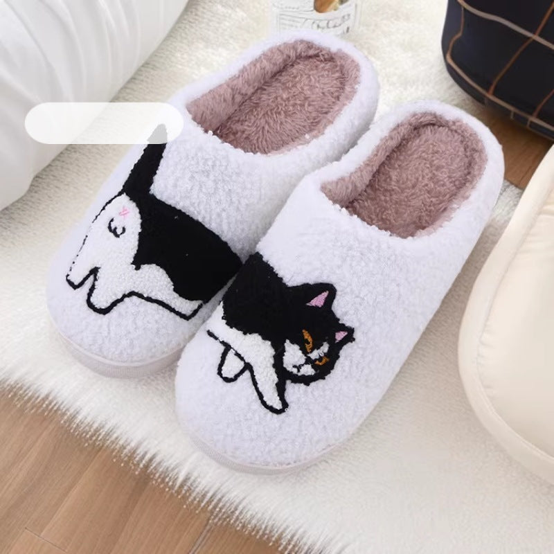 Cute Cartoon Plush Cotton Slippers