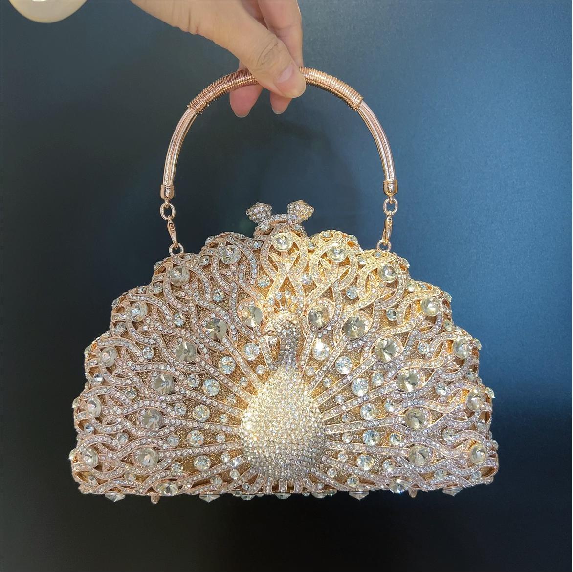 Peacock Diamond Luxury Banquet Clutch