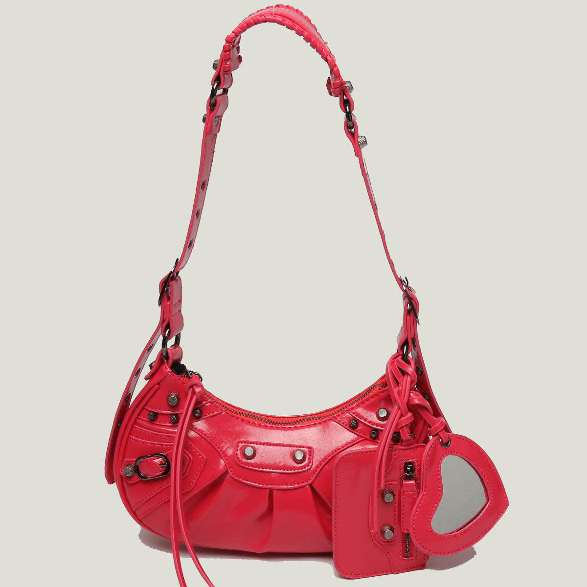 Moto Rivet Crescent Bag