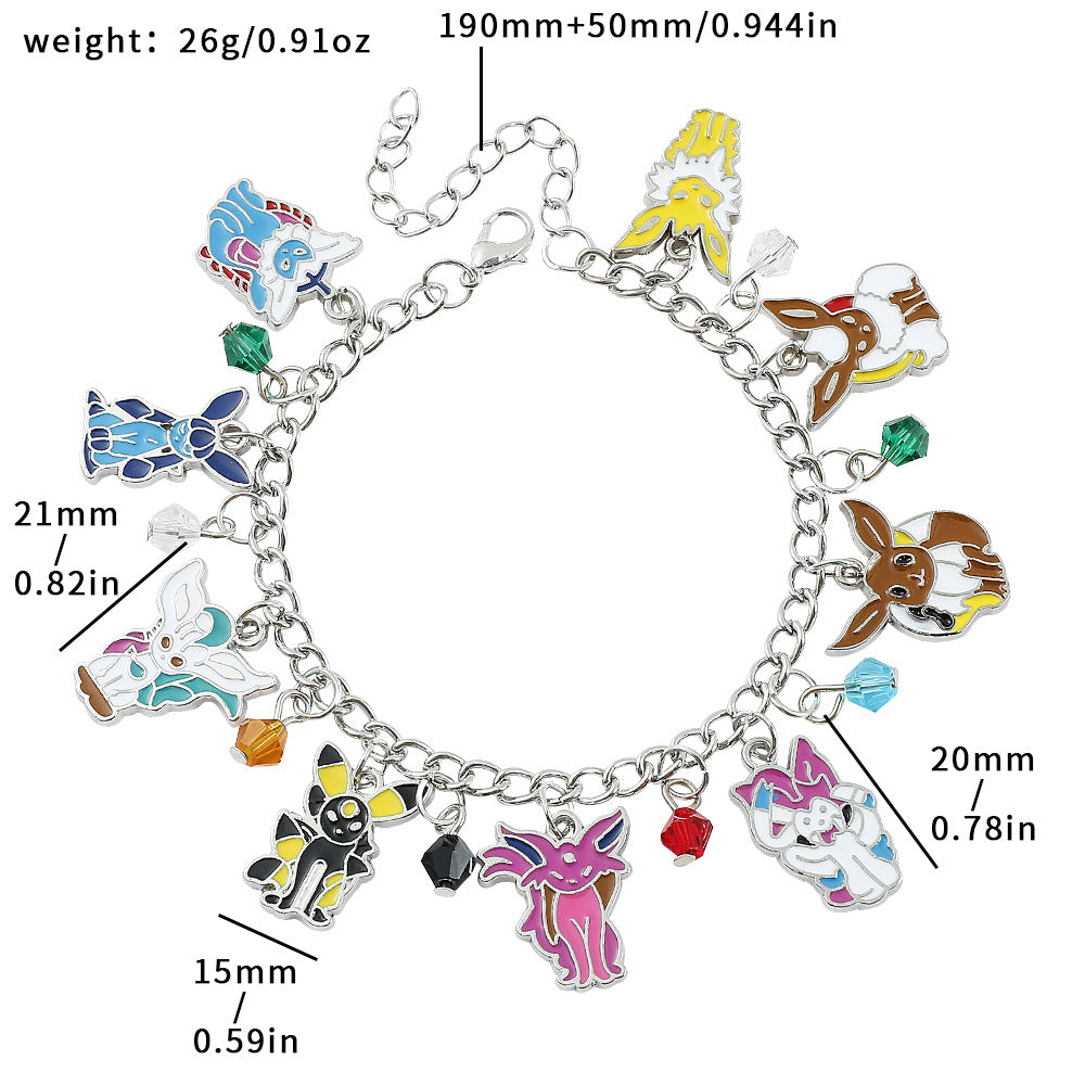 Cartoon Anime Pirate Wang An Rabbit Doll Bracelet Stitch Groot Pendant Bracelet